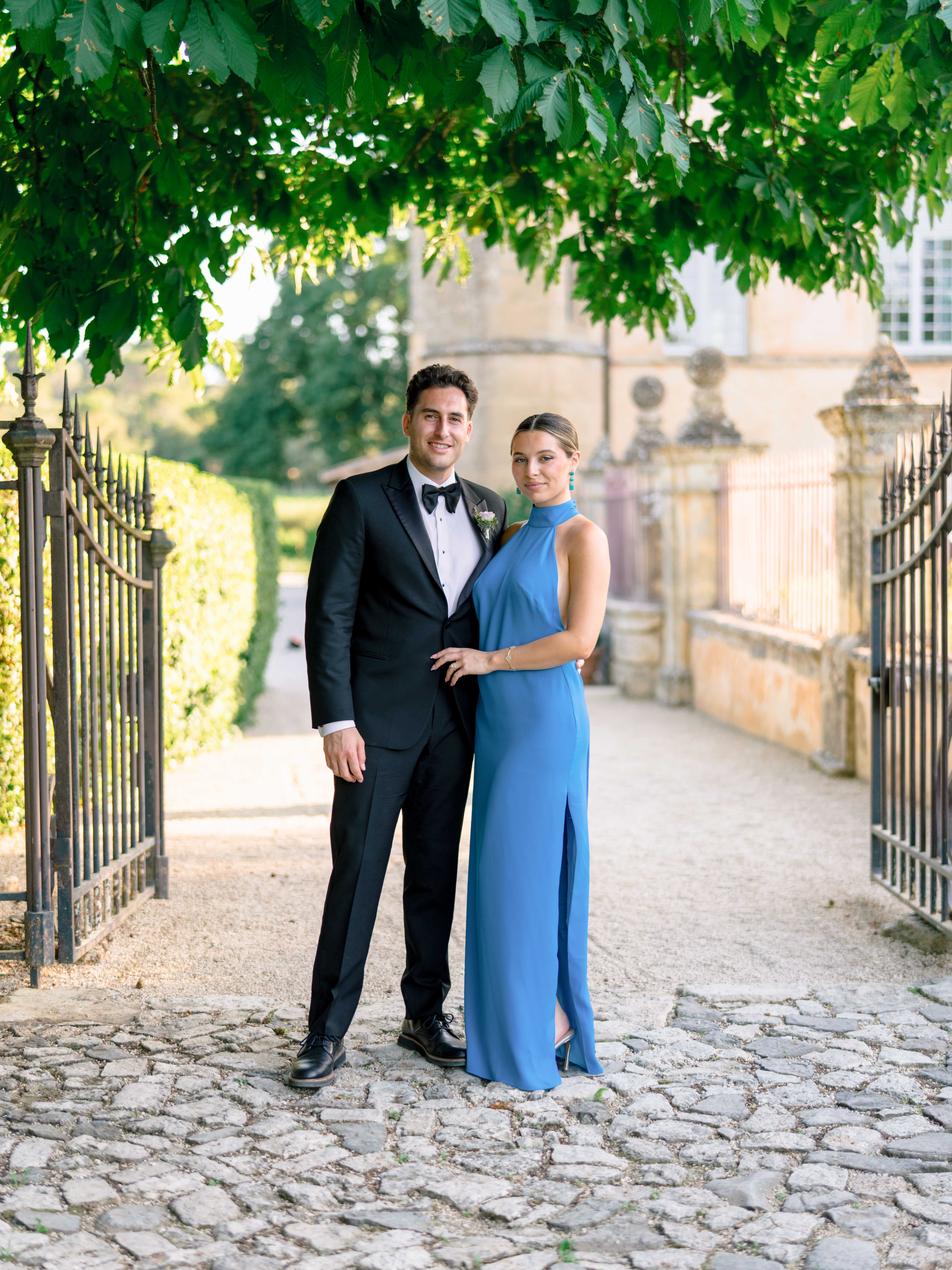 Guests arriving for a destination wedding in France